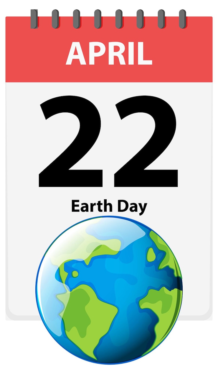Vecteur gratuit illustration du calendrier du jour de la terre