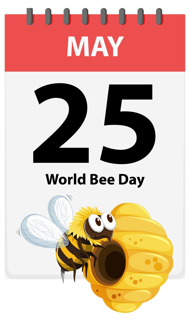 Vecteur gratuit illustration du calendrier de la journée mondiale des abeilles