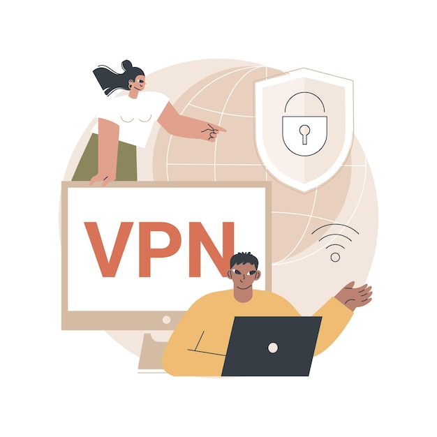 Illustration du concept d'accès VPN