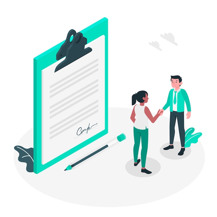 Vecteur gratuit illustration du concept d'accord
