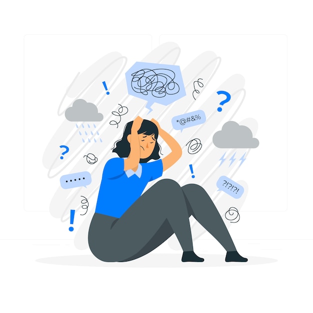 Illustration du concept d'anxiété