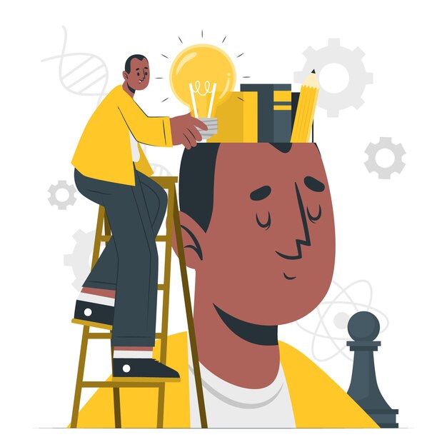 Illustration du concept d'apprentissage de nouvelles choses