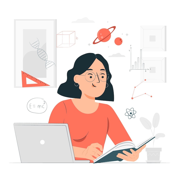 Vecteur gratuit illustration du concept d'apprentissage