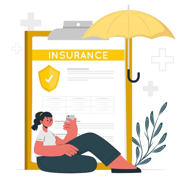 Vecteur gratuit illustration du concept d'assurance