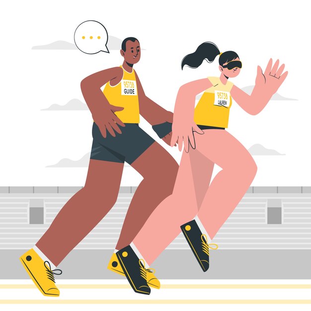 Illustration du concept d'athlétisme paralympique