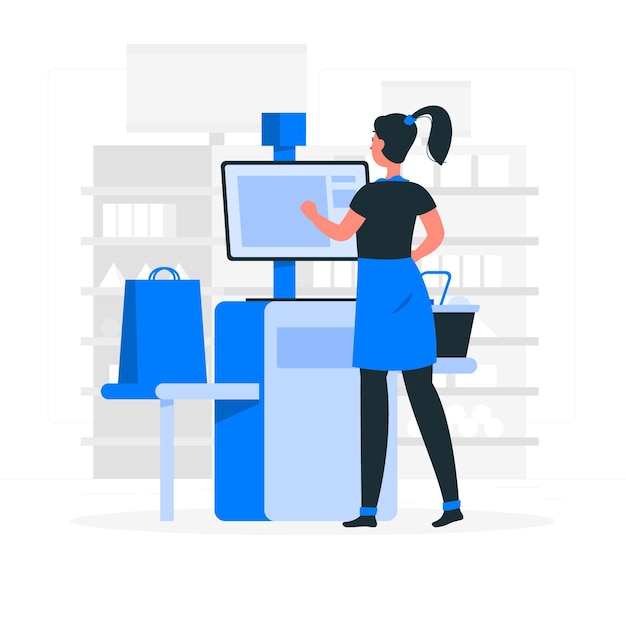 Illustration du concept d'auto-paiement