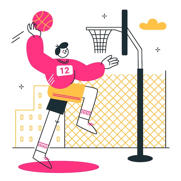 Illustration Du Concept De Basket-ball