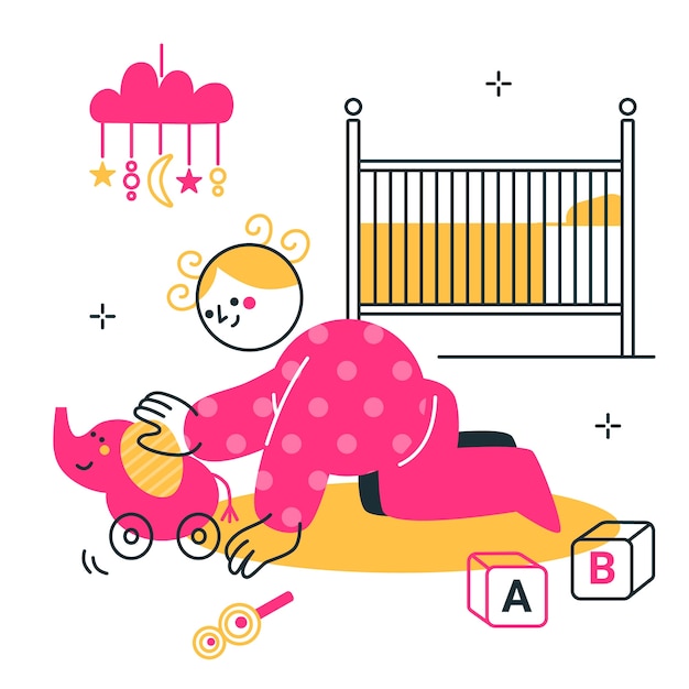 Illustration Du Concept De Bébé