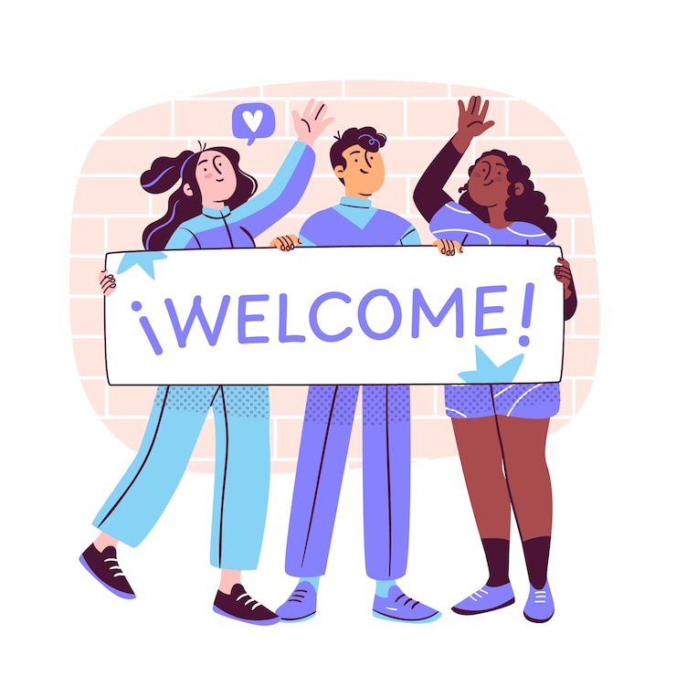 Vecteur gratuit illustration du concept de bienvenue