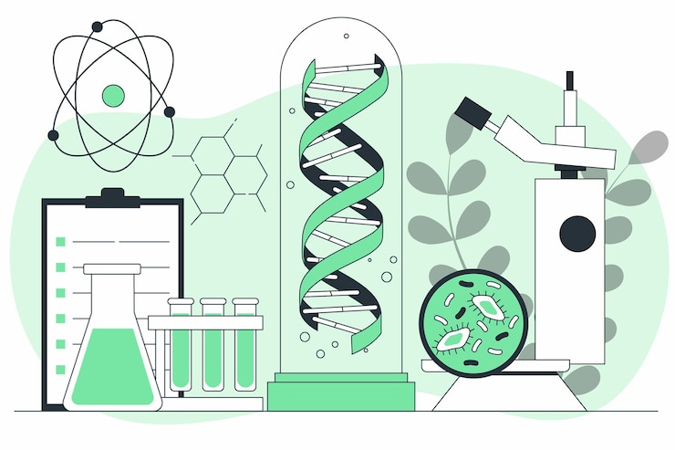 Vecteur gratuit illustration du concept de biotechnologie