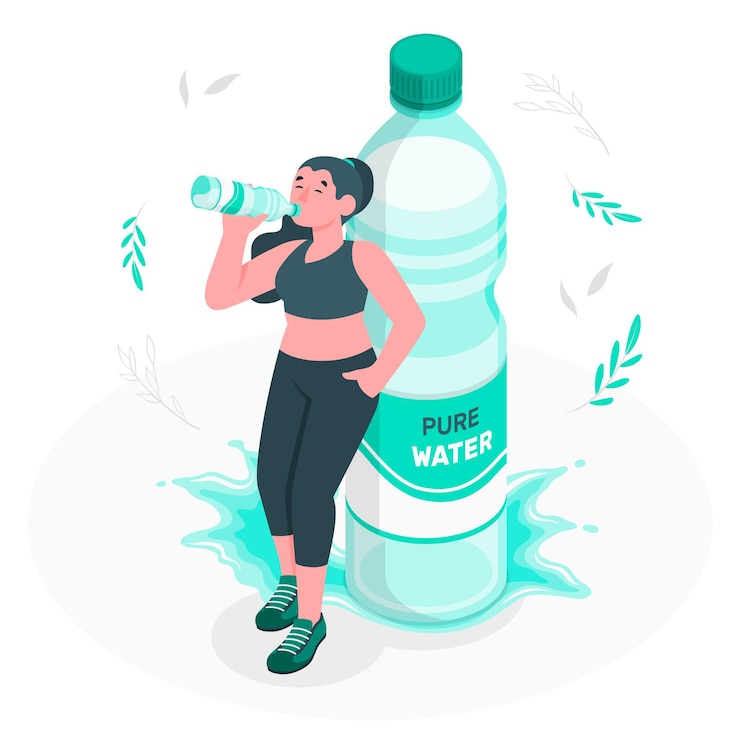 Vecteur gratuit illustration du concept de bouteille d'eau