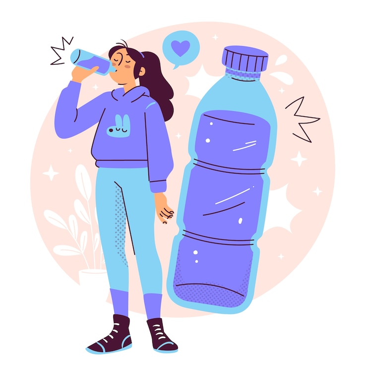 Vecteur gratuit illustration du concept de bouteille d'eau