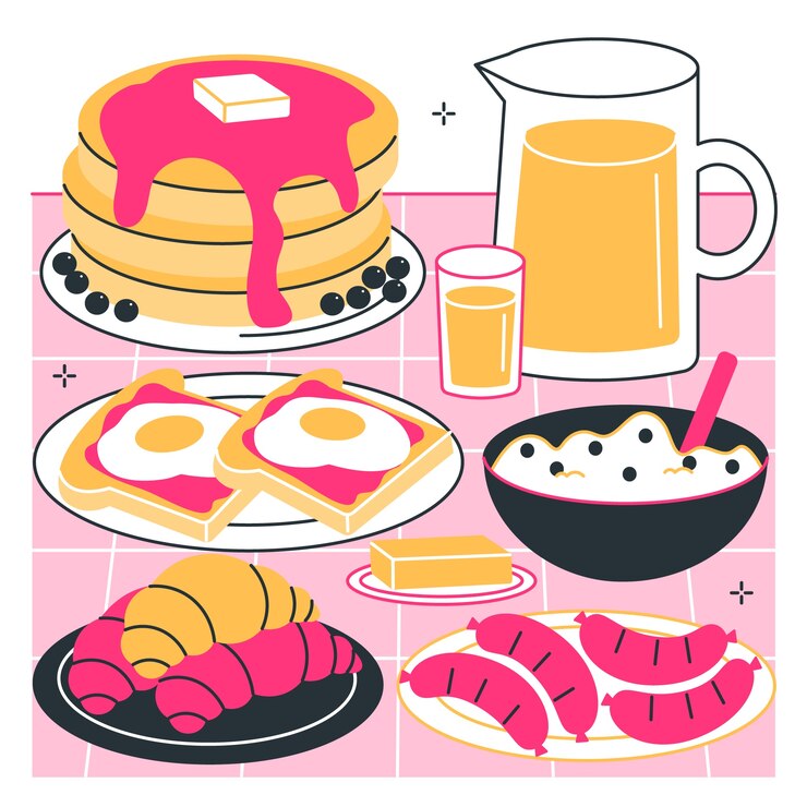 Vecteur gratuit illustration du concept de brunch