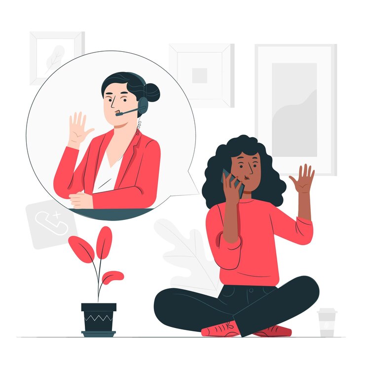 Vecteur gratuit illustration du concept de centre d'appels