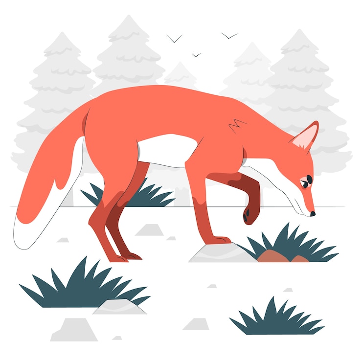 Vecteur gratuit illustration du concept de chasse au renard