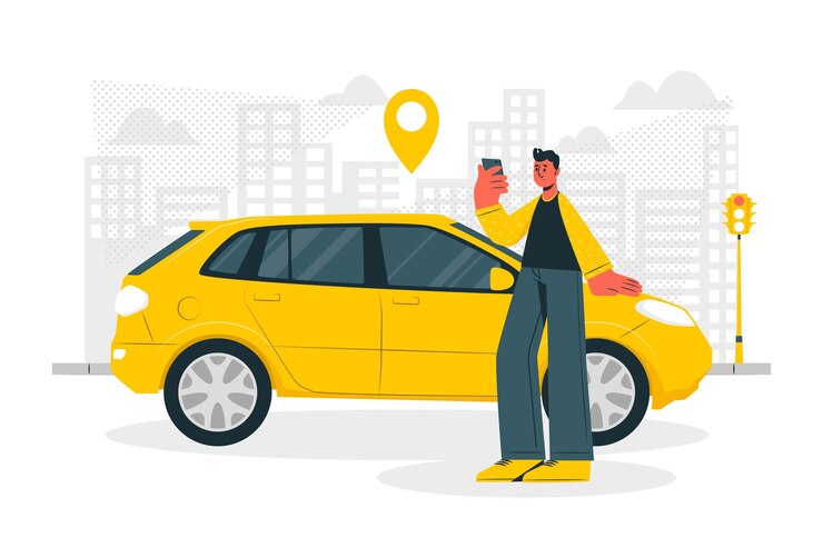 Vecteur gratuit illustration du concept de conducteur urbain
