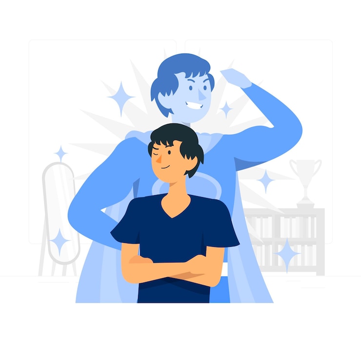 Vecteur gratuit illustration du concept de confiance en soi