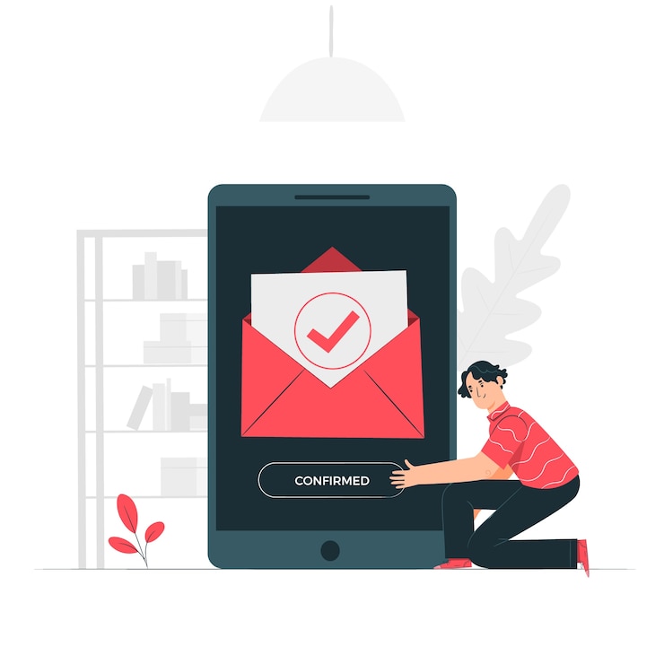 Vecteur gratuit illustration du concept confirmé