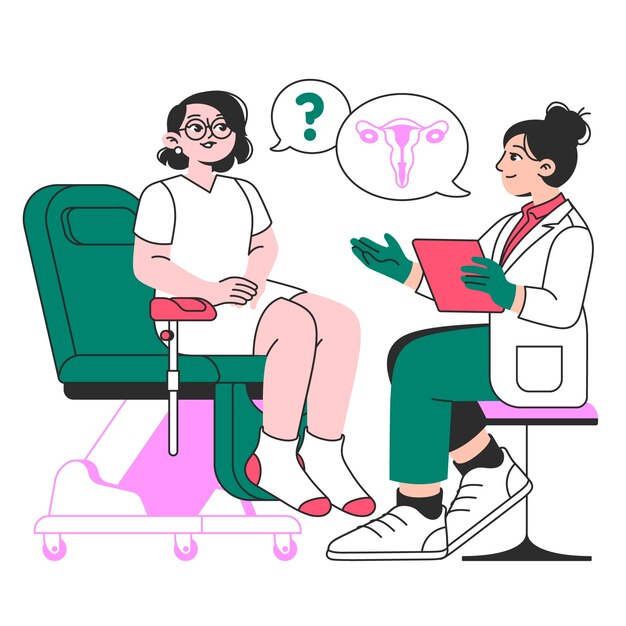Illustration du concept de consultation en gynécologie