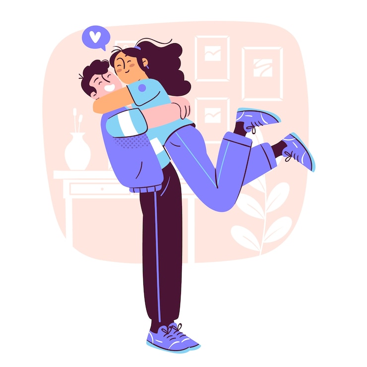 Vecteur gratuit illustration du concept de couple