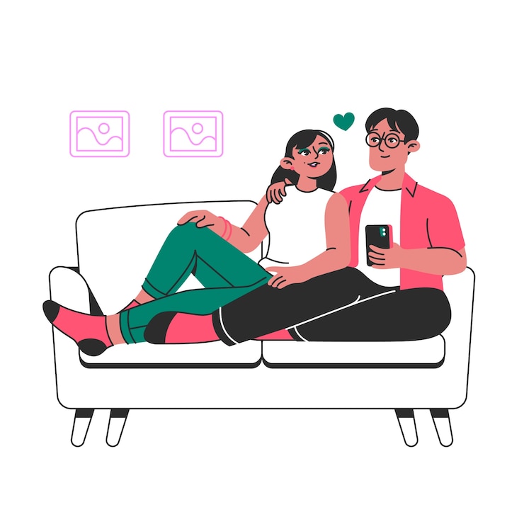Vecteur gratuit illustration du concept de couple