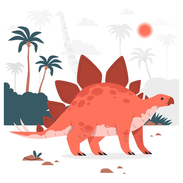 Vecteur gratuit illustration du concept de dinosaure