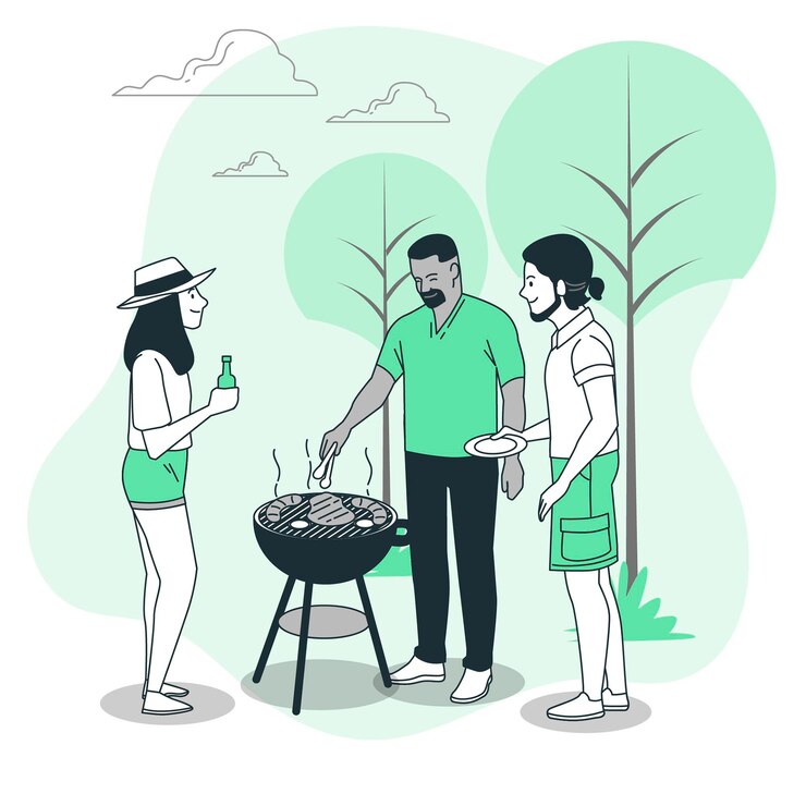 Vecteur gratuit illustration du concept du barbecue