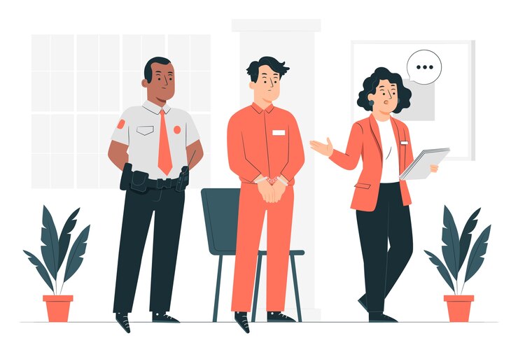 Vecteur gratuit illustration du concept du défendeur