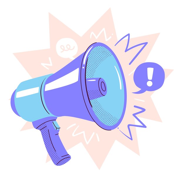 Illustration du concept du mégaphone