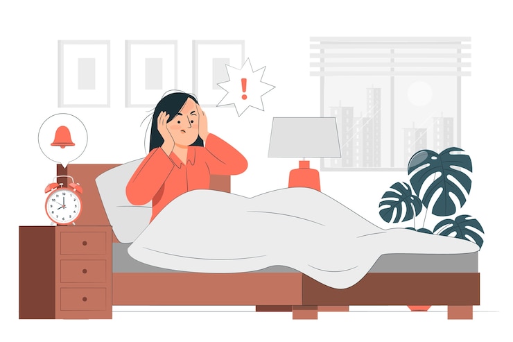 Vecteur gratuit l'illustration du concept du réveil en colère