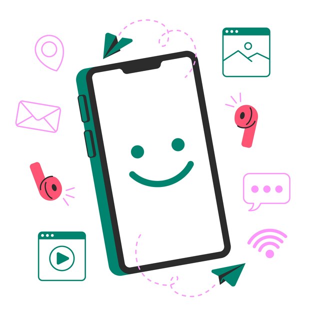 Illustration du concept du smartphone