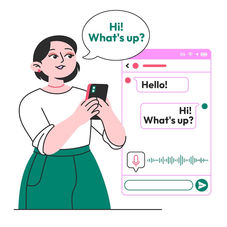 Vecteur gratuit illustration du concept du texte de la parole