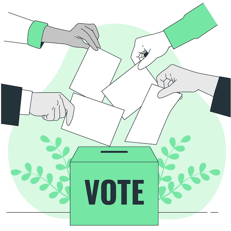 Vecteur gratuit illustration du concept d'élections