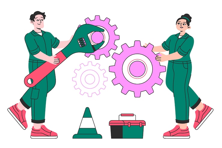 Vecteur gratuit illustration du concept d'entretien