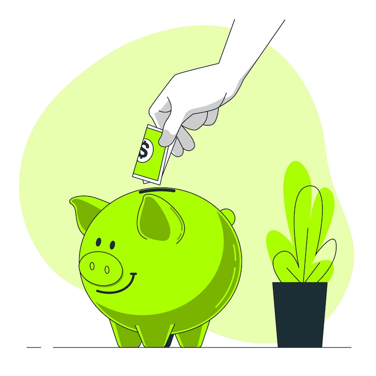 Vecteur gratuit illustration du concept d'épargne