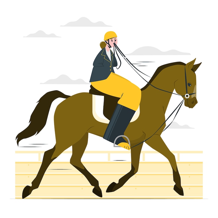 Vecteur gratuit illustration du concept équestre paralympique