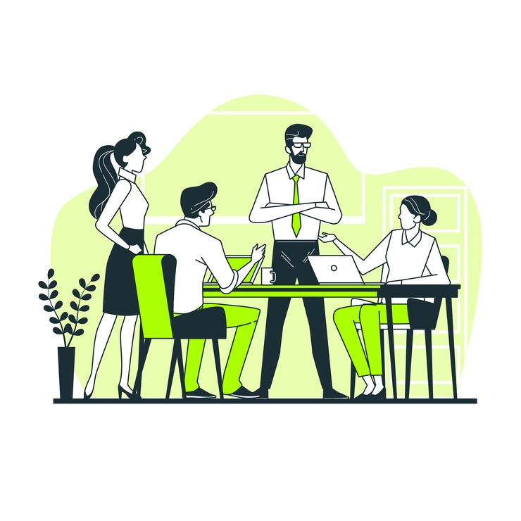 Vecteur gratuit illustration du concept d'équipe