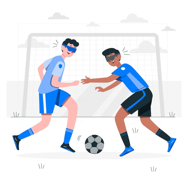 Vecteur gratuit illustration du concept de football paralympique à 5