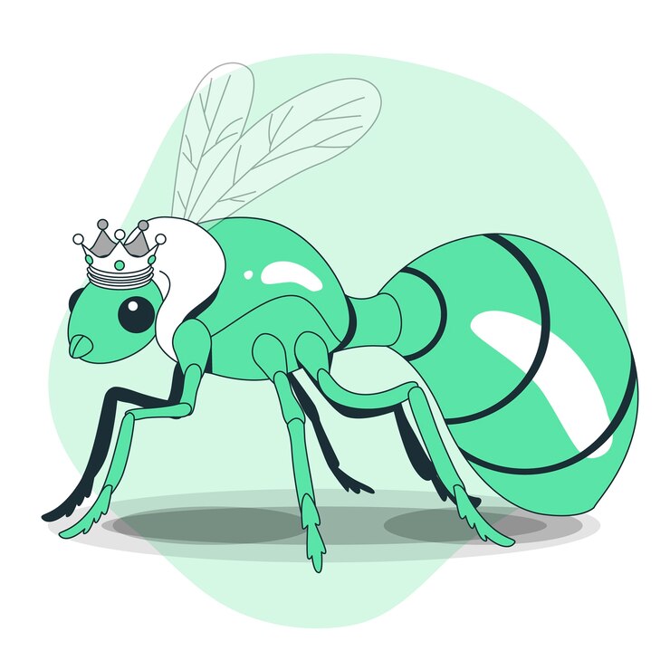 Vecteur gratuit illustration du concept de la fourmi reine