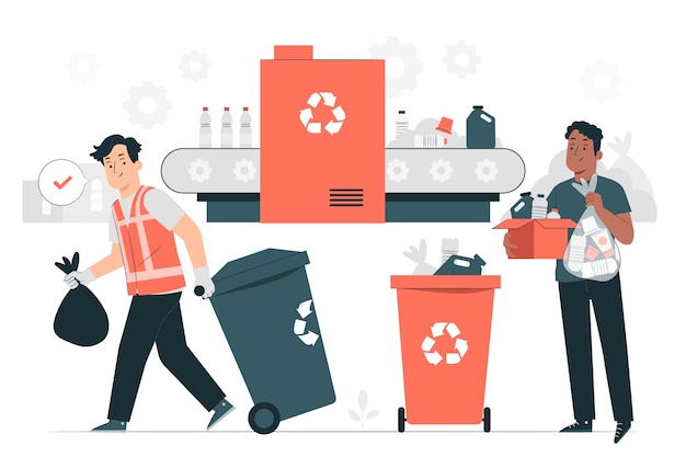 Illustration du concept de gestion des déchets