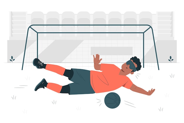 Vecteur gratuit illustration du concept de goalball paralympique