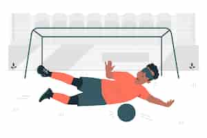 Vecteur gratuit illustration du concept de goalball paralympique