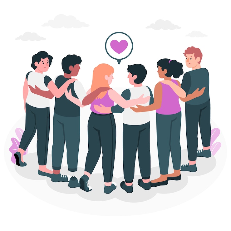 Vecteur gratuit illustration du concept de groupe