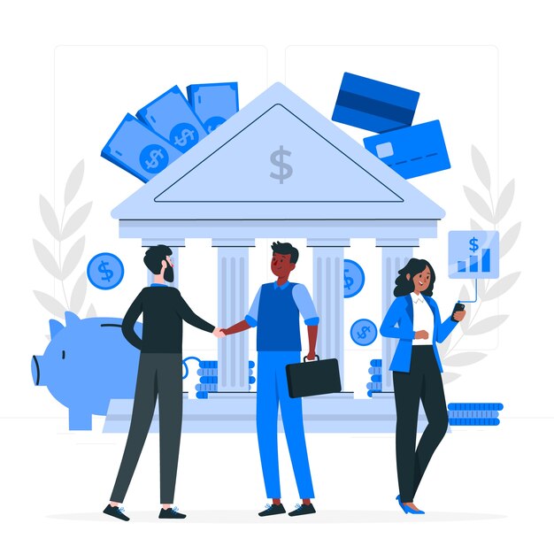 Illustration du concept de l'industrie bancaire