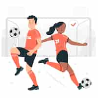 Vecteur gratuit illustration du concept de joueur de football