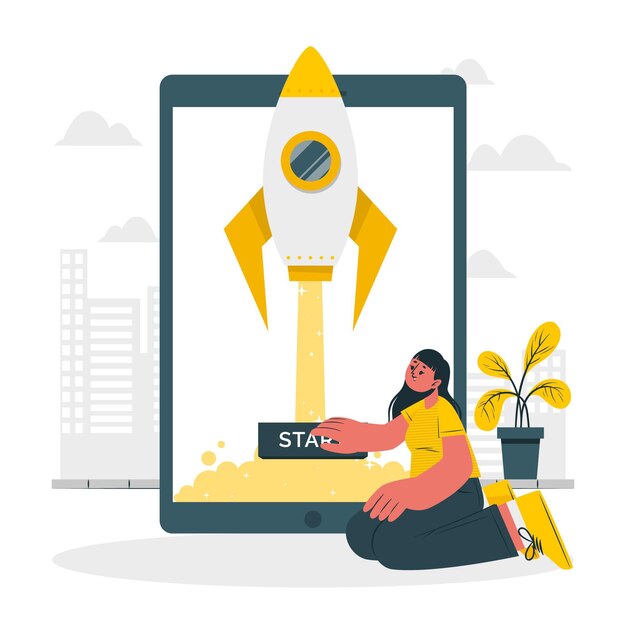 Illustration du concept de lancement