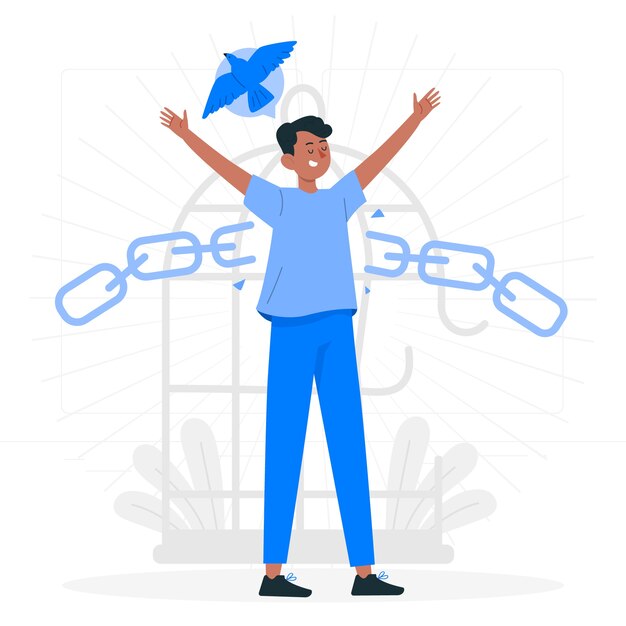 Illustration du concept de liberté