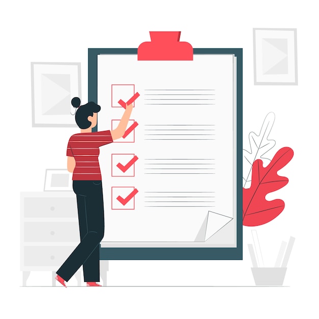 Illustration Du Concept De La Liste De Contrôle