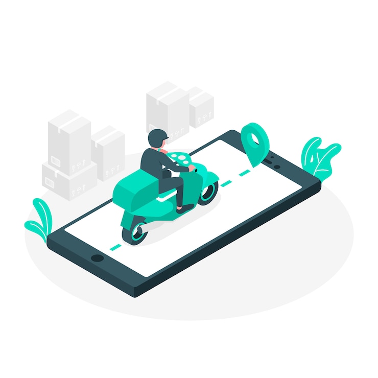 Vecteur gratuit illustration du concept de livraison