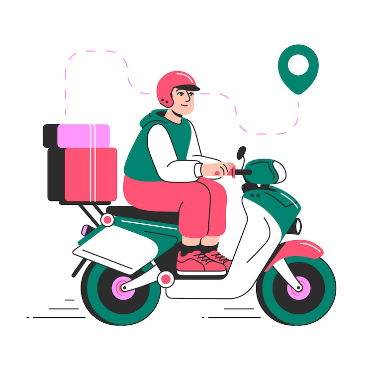 Vecteur gratuit illustration du concept de livraison
